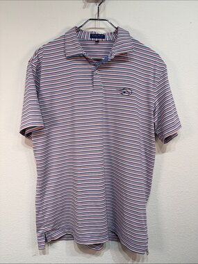 Peter Millar Broncos stripe polo size Medium